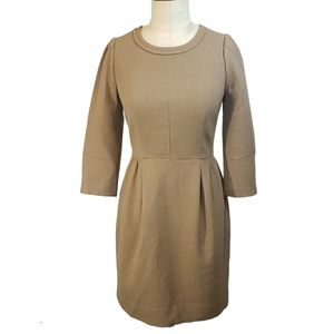 Wool J Crew A-Line Camel Color Dress Size 2